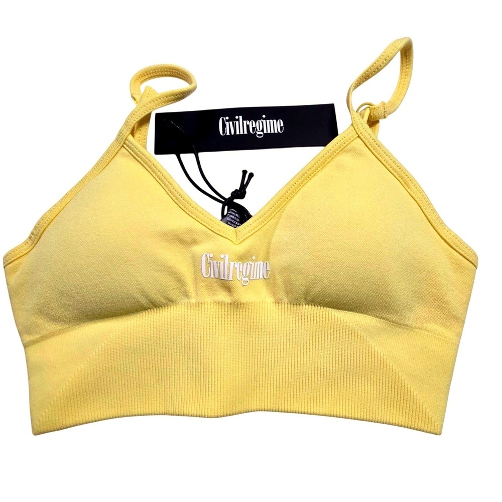 Civil Regime Kelly Seamless Sports Bra Pastel Yellow Size XS‎